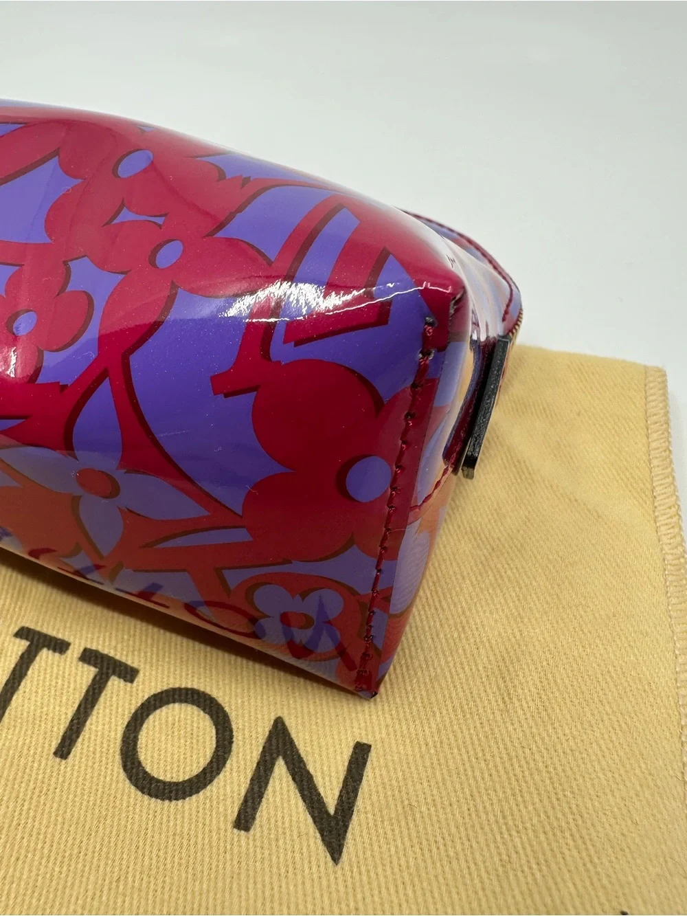 Louis Vuitton Red & Purple Monogram Cosmetic Pouch